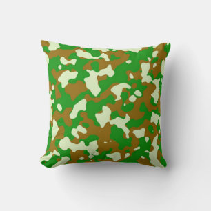 Green Camouflage Decorative Pillow