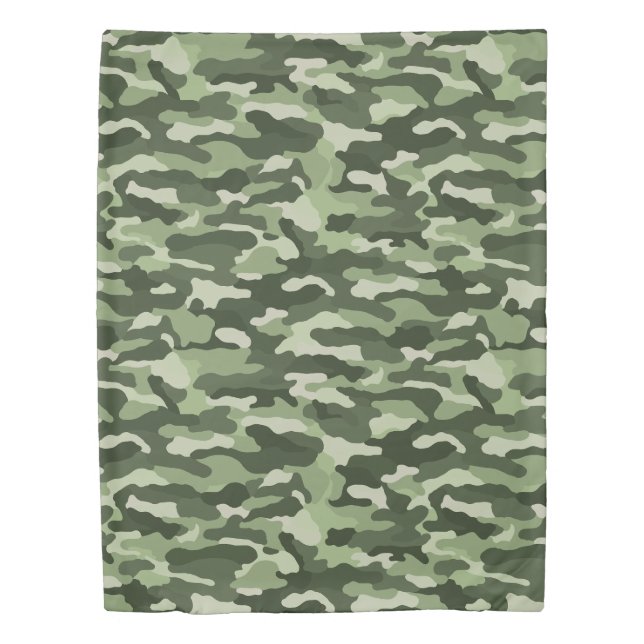 Green Camouflage Duvet Cover (Front)