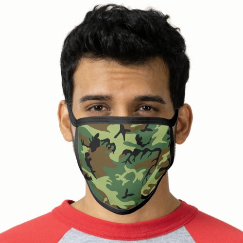 Green Camouflage Face Mask