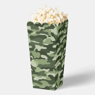 Green Camouflage Favor Boxes