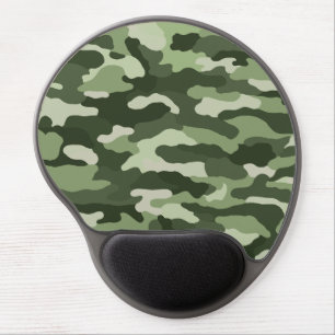 Green Camouflage Gel Mouse Pad