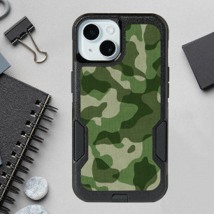 Green Camouflage iPhone 15 Case