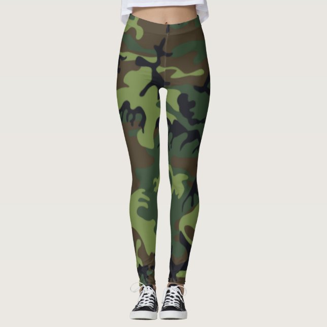 Green camouflage leggings (Front)