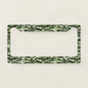 Green Camouflage License Plate Frame