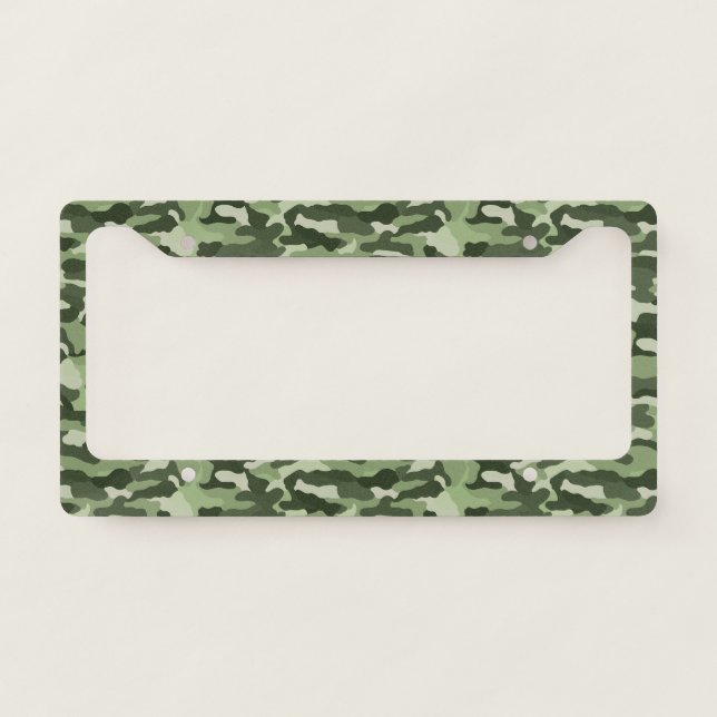 Green Camouflage License Plate Frame (Front)
