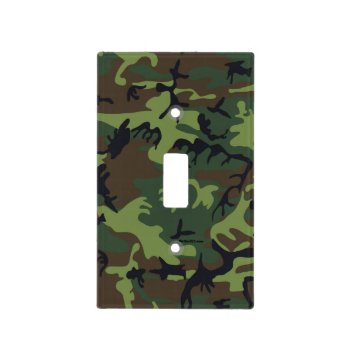Green Camouflage Light Switch Cover by Method77 at Zazzle