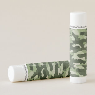 Green Camouflage Lip Balm