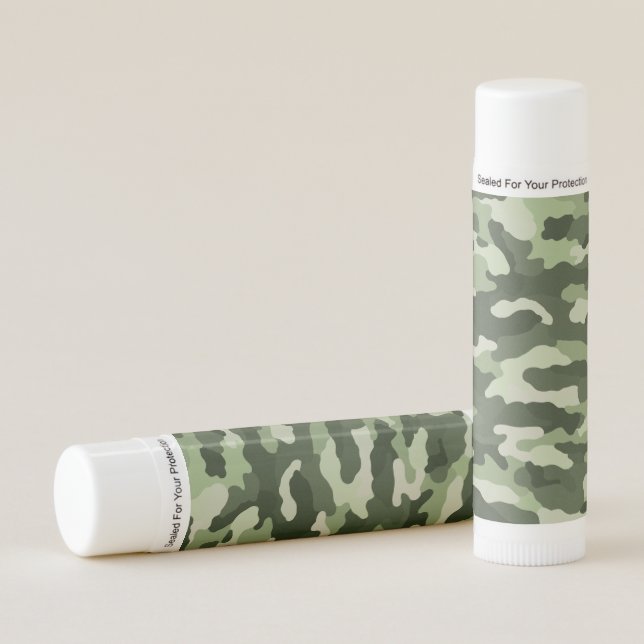 Green Camouflage Lip Balm (Front)
