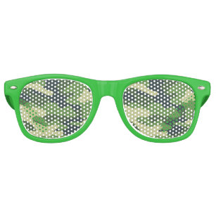 Green Camouflage Masculine Hunter Camo Pattern Retro Sunglasses
