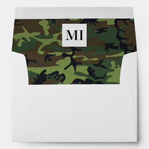 Green Camouflage, Military, Army Envelope