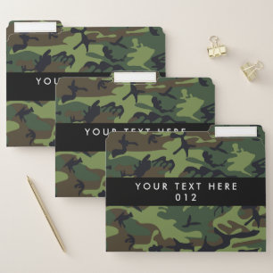 Green Camouflage, Military, Army File Folder