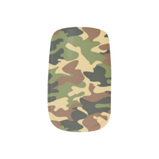 Green Camouflage Nail Art