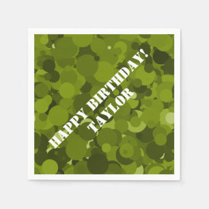 Green Camouflage Napkins