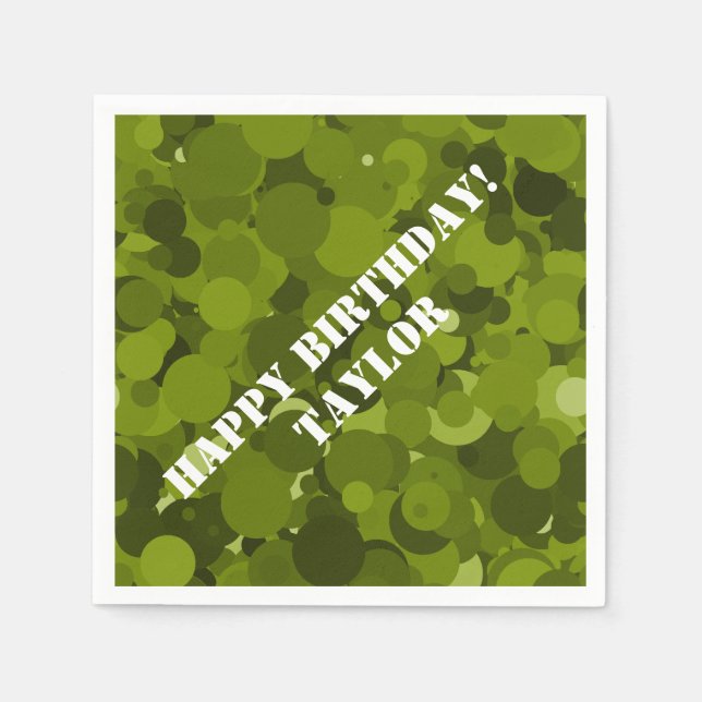 Green Camouflage Napkins (Front)