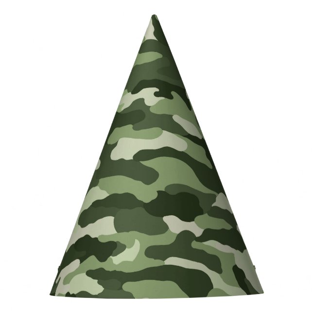 Green Camouflage Party Hat (Front)