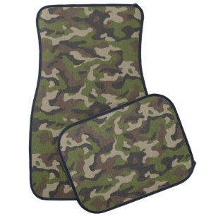 Green Camouflage Pattern Car Floor Mat