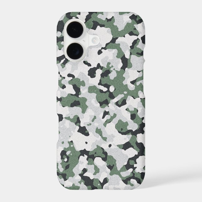 Green camouflage pattern iphone case (Back)