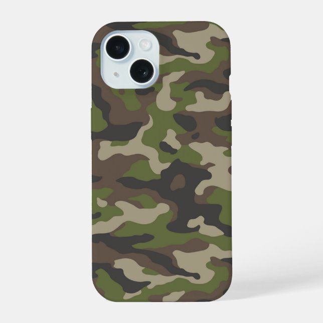 Green Camouflage Pattern Iphone Case (Back)