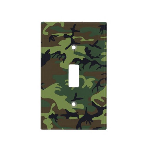 Green Camouflage Pattern Light Switch Cover