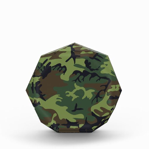 Green Camouflage Pattern Military Pattern Army Acrylic Award