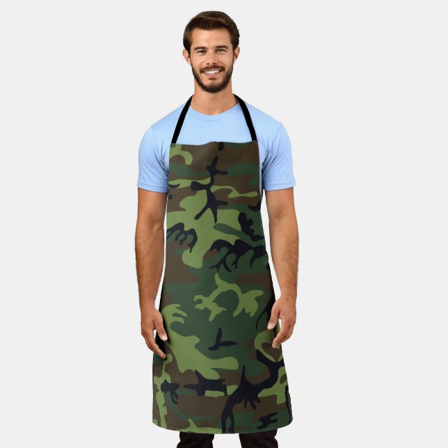 Green Camouflage Pattern, Military Pattern, Army Apron (Worn)