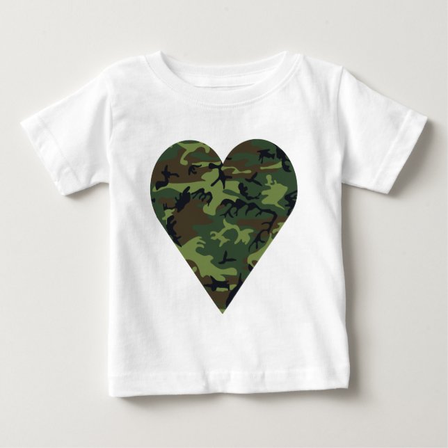 Green Camouflage Pattern, Military Pattern, Army Baby T-Shirt (Front)