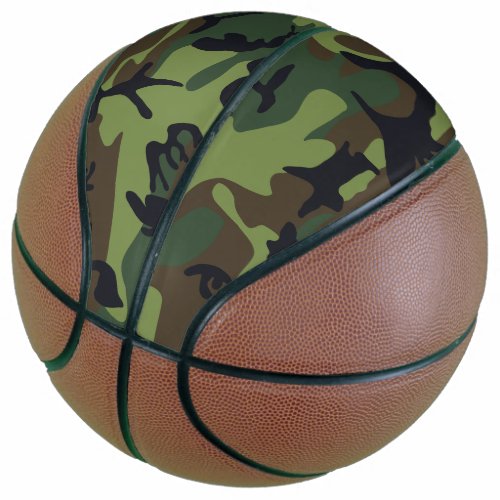 Green Camouflage Pattern Military Pattern Army Basketball