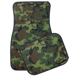 Green Camouflage Pattern, Military Pattern, Army Car Floor Mat