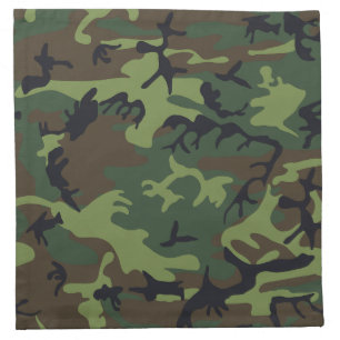 Green Camouflage Pattern, Military Pattern, Army Cloth Napkin