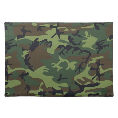 Green Camouflage Pattern Military Pattern Army Cloth Placemat