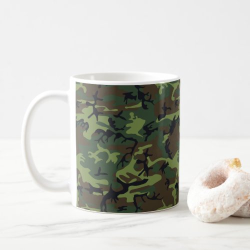 Green Camouflage Pattern Military Pattern Army Coffee Mug