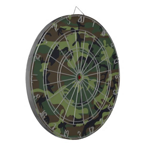 Green Camouflage Pattern Military Pattern Army Dart Board