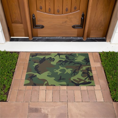 Green Camouflage Pattern Military Pattern Army Doormat