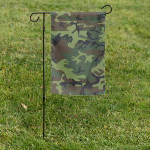 Green Camouflage Pattern, Military Pattern, Army Garden Flag