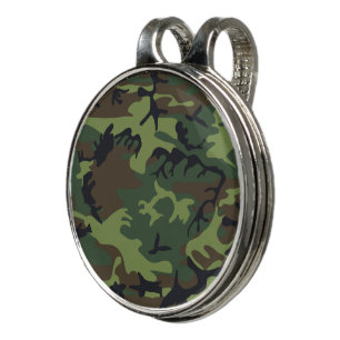 Green Camouflage Pattern, Military Pattern, Army Golf Hat Clip