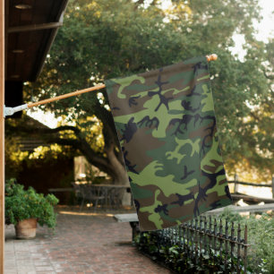Green Camouflage Pattern, Military Pattern, Army House Flag