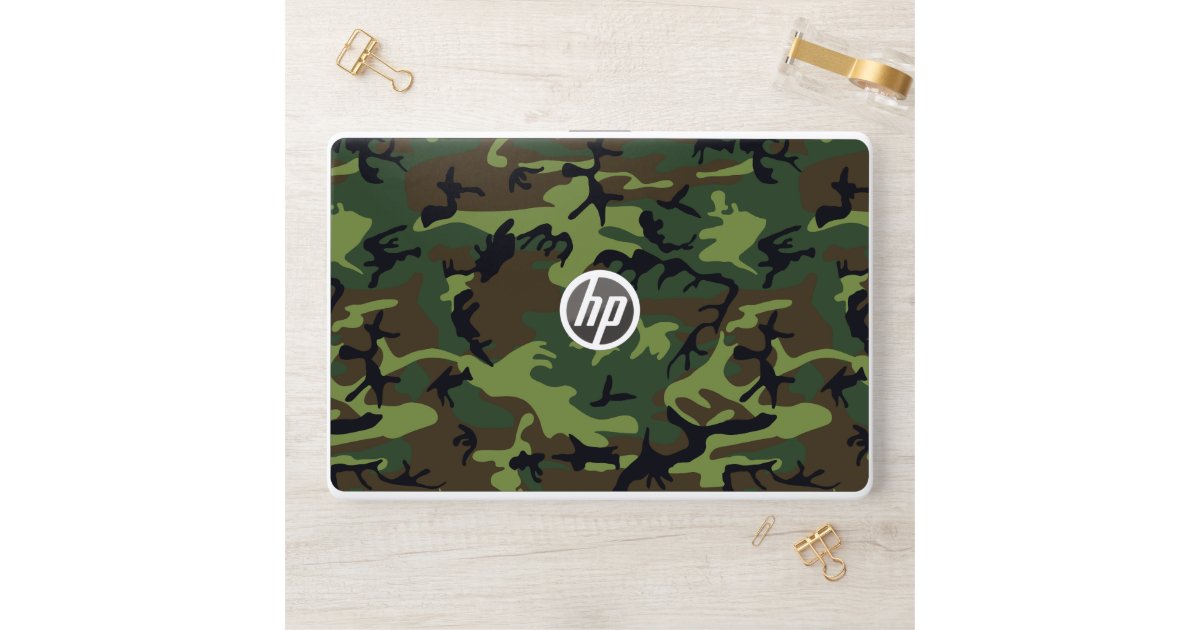 Green Camouflage Pattern, Military Pattern, Army HP Laptop Skin | Zazzle