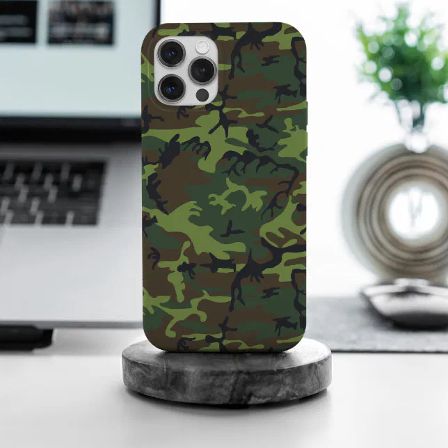 Green Camouflage Pattern, Military Pattern, Army iPhone Case | Zazzle