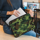 Green Camouflage Pattern, Military Pattern, Army Laptop Sleeve<br><div class="desc">Elegant,  stylish and sophisticated camouflage pattern in green and brown color. Modern and trendy gift,  perfect for the military lover in your life.</div>