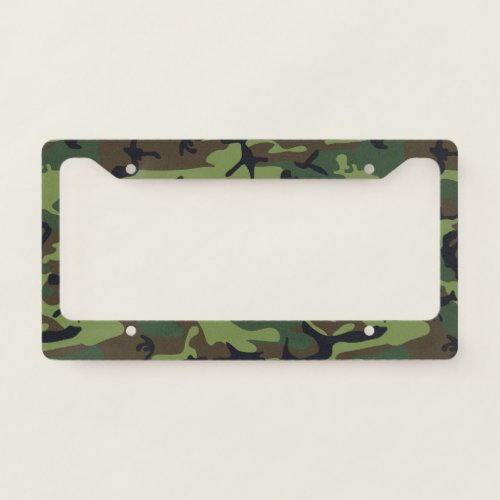 Green Camouflage Pattern Military Pattern Army License Plate Frame