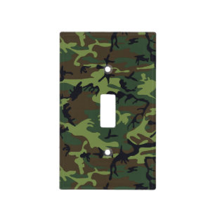 Green Camouflage Pattern, Military Pattern, Army Light Switch Cover