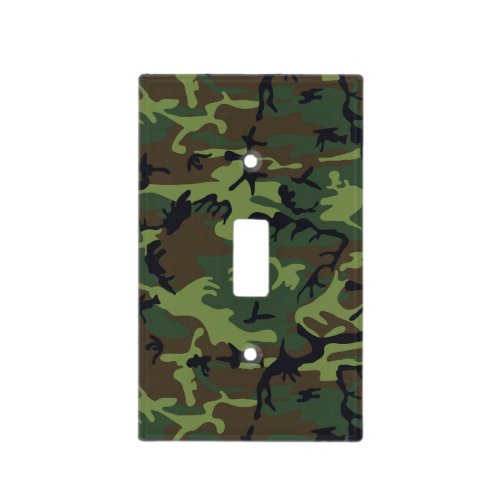 Green Camouflage Pattern Military Pattern Army Light Switch Cover