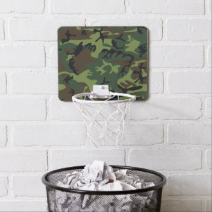 Green Camouflage Pattern, Military Pattern, Army Mini Basketball Hoop