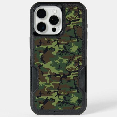 Green Camouflage Pattern Military Pattern Army iPhone 15 Pro Max Case