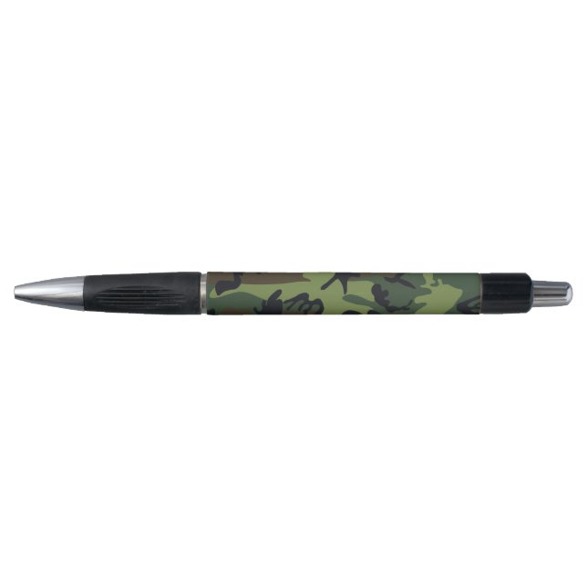 Green Camouflage Pattern, Military Pattern, Army Pen (Front)