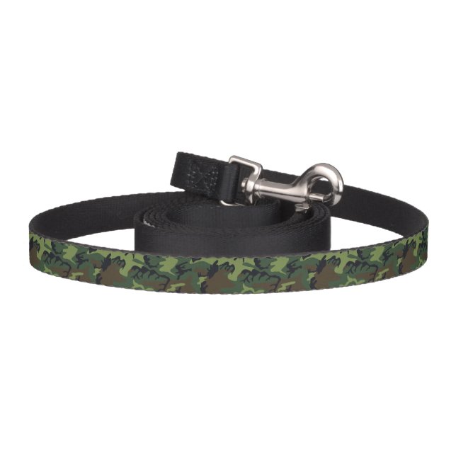 Green Camouflage Pattern, Military Pattern, Army Pet Leash (Hook)