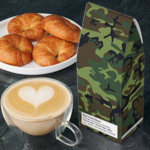 Green Camouflage Pattern, Military Pattern, Army Roasted Coffee