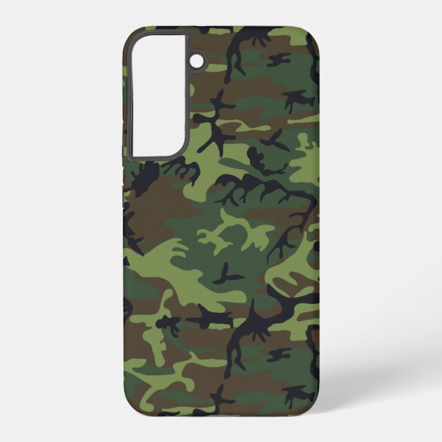 Green Camouflage Pattern, Military Pattern, Army Samsung Galaxy Case (Back)