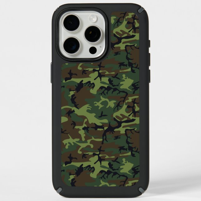 Green Camouflage Pattern, Military Pattern, Army Speck iPhone Case (Front)