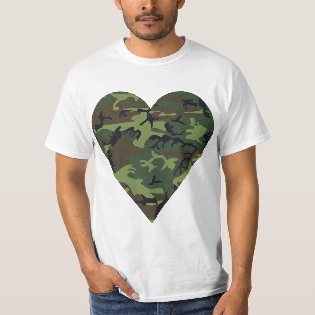 Green Camouflage Pattern, Military Pattern, Army T-Shirt (Front)